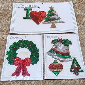 Christmas Vintage Elegance Beaded Sequined Appliques